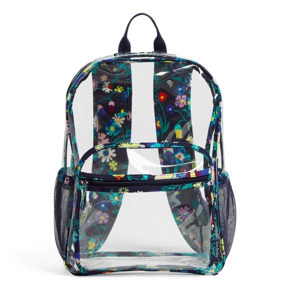 Vera Bradley Clearly Colorful Moonlight Garden Clear large Backpack nwt festival